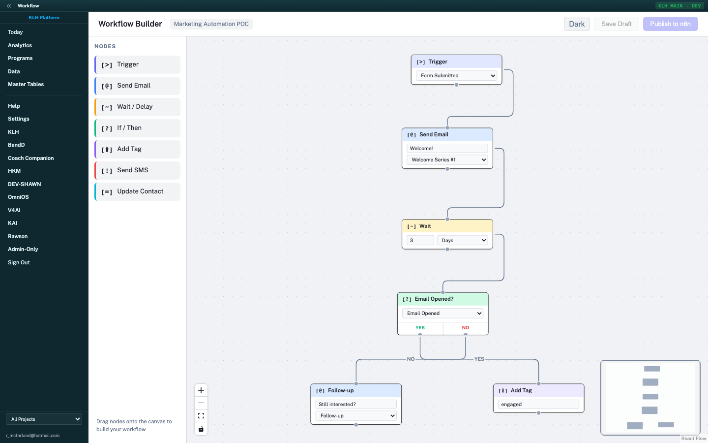 Workflow Builder Live