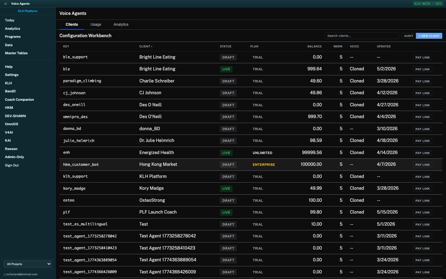 Voice Agents Page